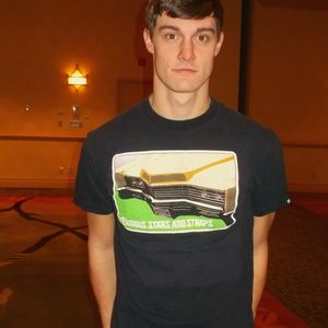 FAMOUS STARS AND STRAPS Size M Black T-Shirt